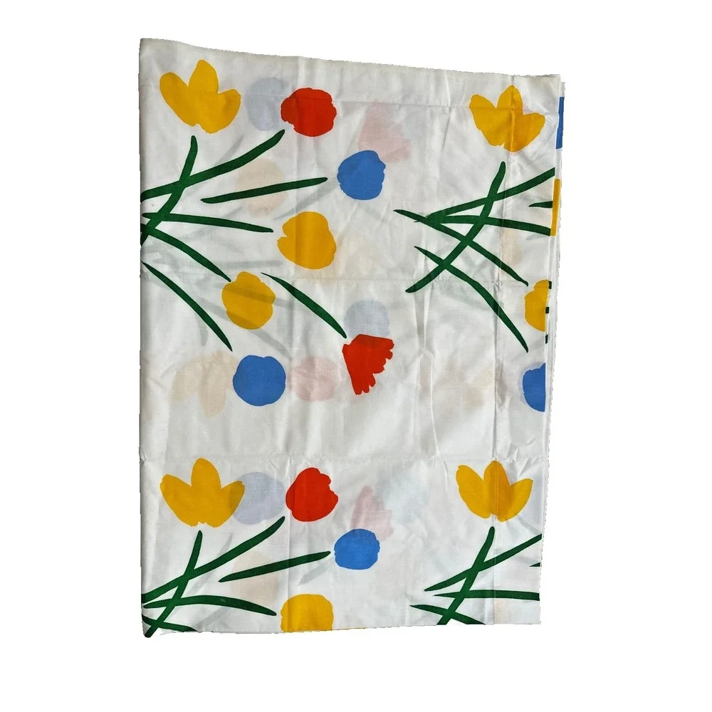 Marimekko Dan River Seven Flowers  Vintage Twin Flat Sheet 1977